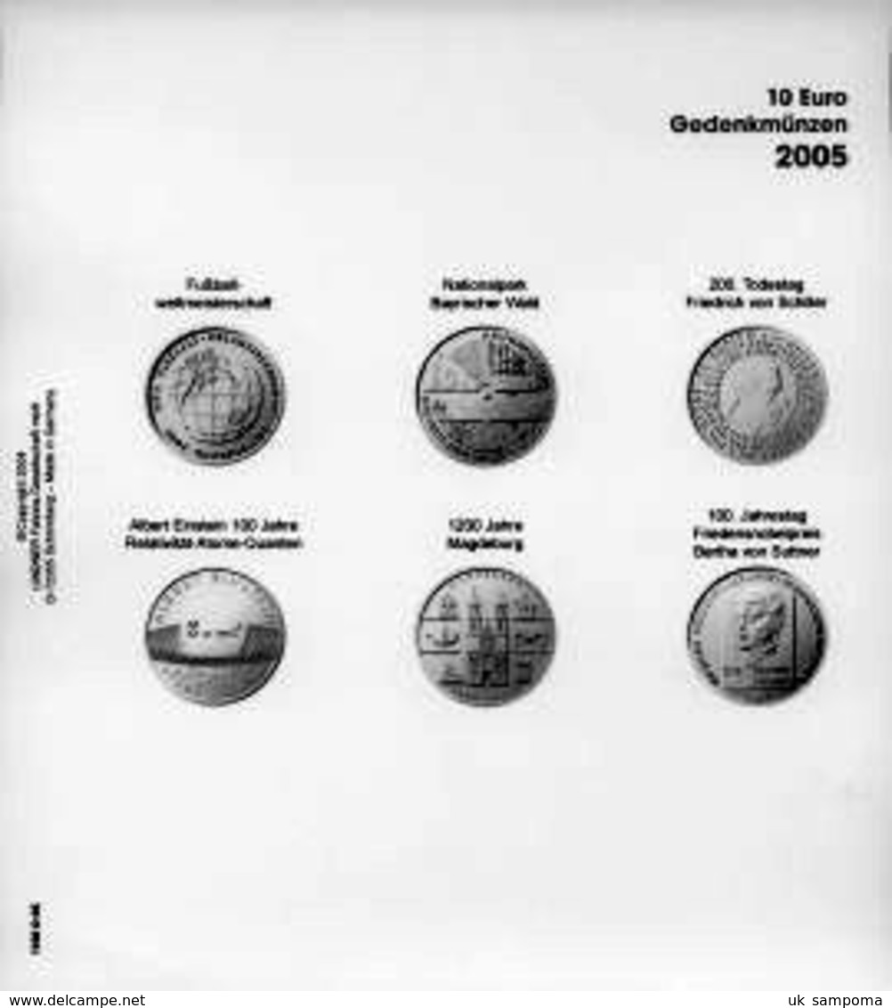 Lindner 1108D05 Illustrated Page 10 EURO Commemorative Coins - 2005 Germany - Material