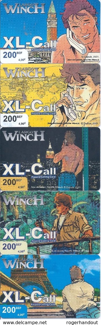 XL-Call Largo Winch [Philippe Francq - Dupuis 2001] - Serie 5 Cards - Comics