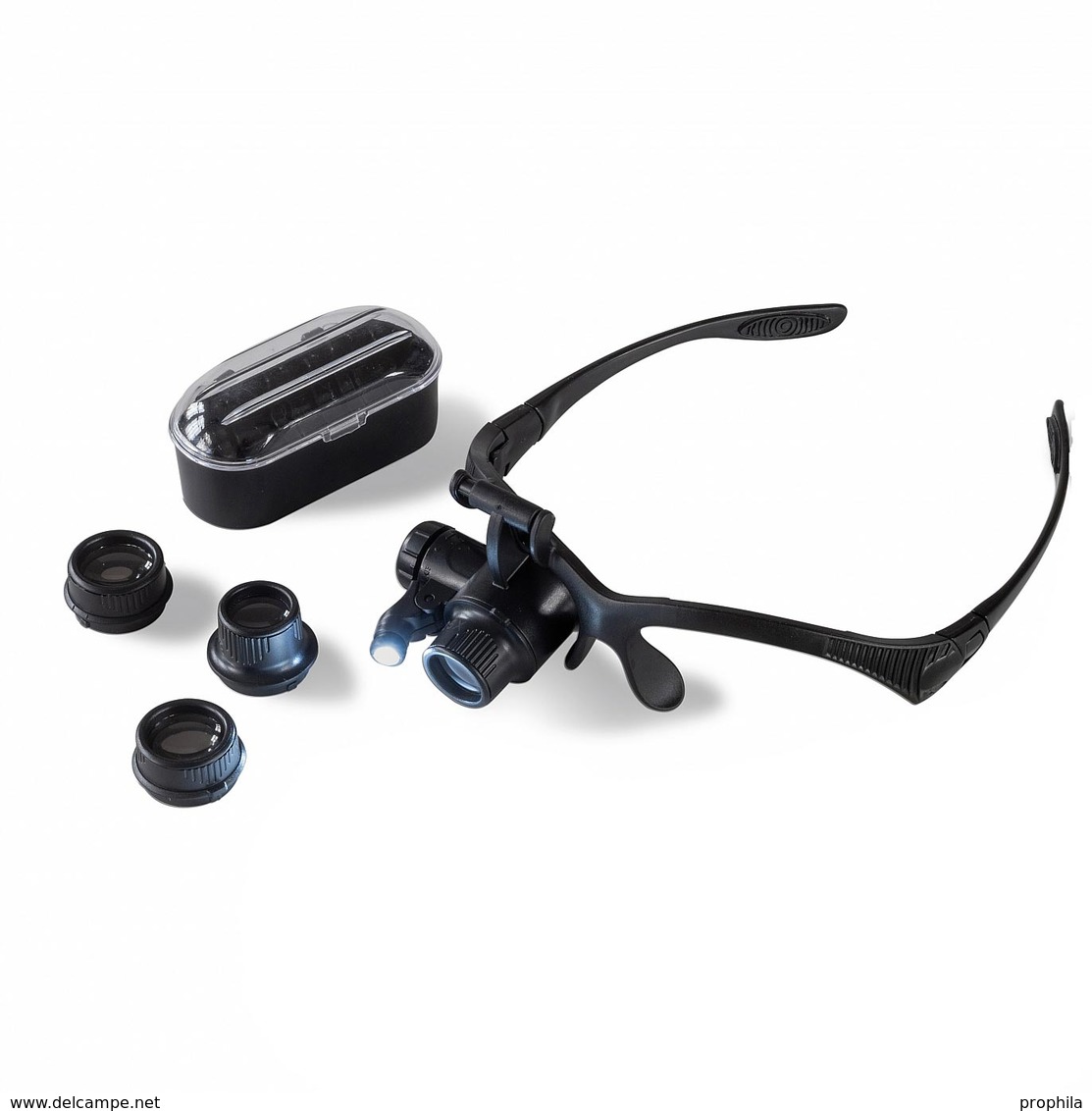 LED-Lupenbrille MONOKEL Mit 10- Bis 25-facher Vergrößerung - Pinces, Loupes Et Microscopes