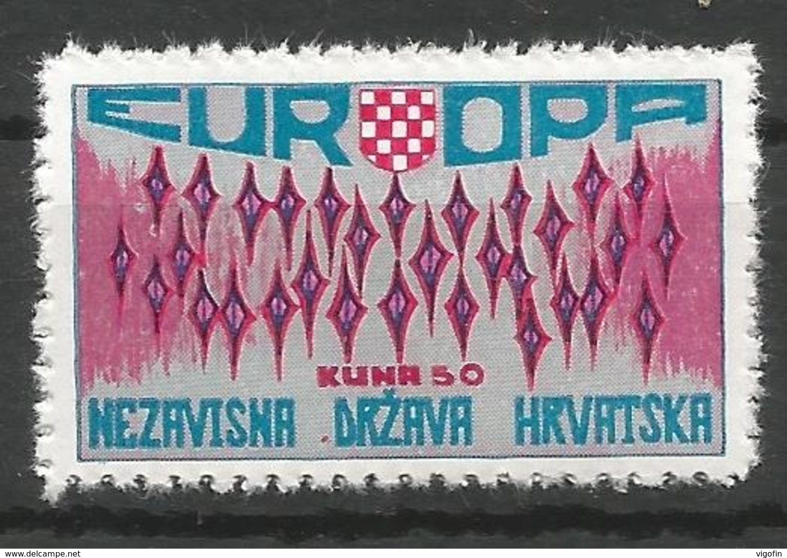 HR 1972 EUROPA CEPT, CROATIA HRVATSKA- EMISSONE IN EXILIO, 1 X 1v, MNH - Croatia