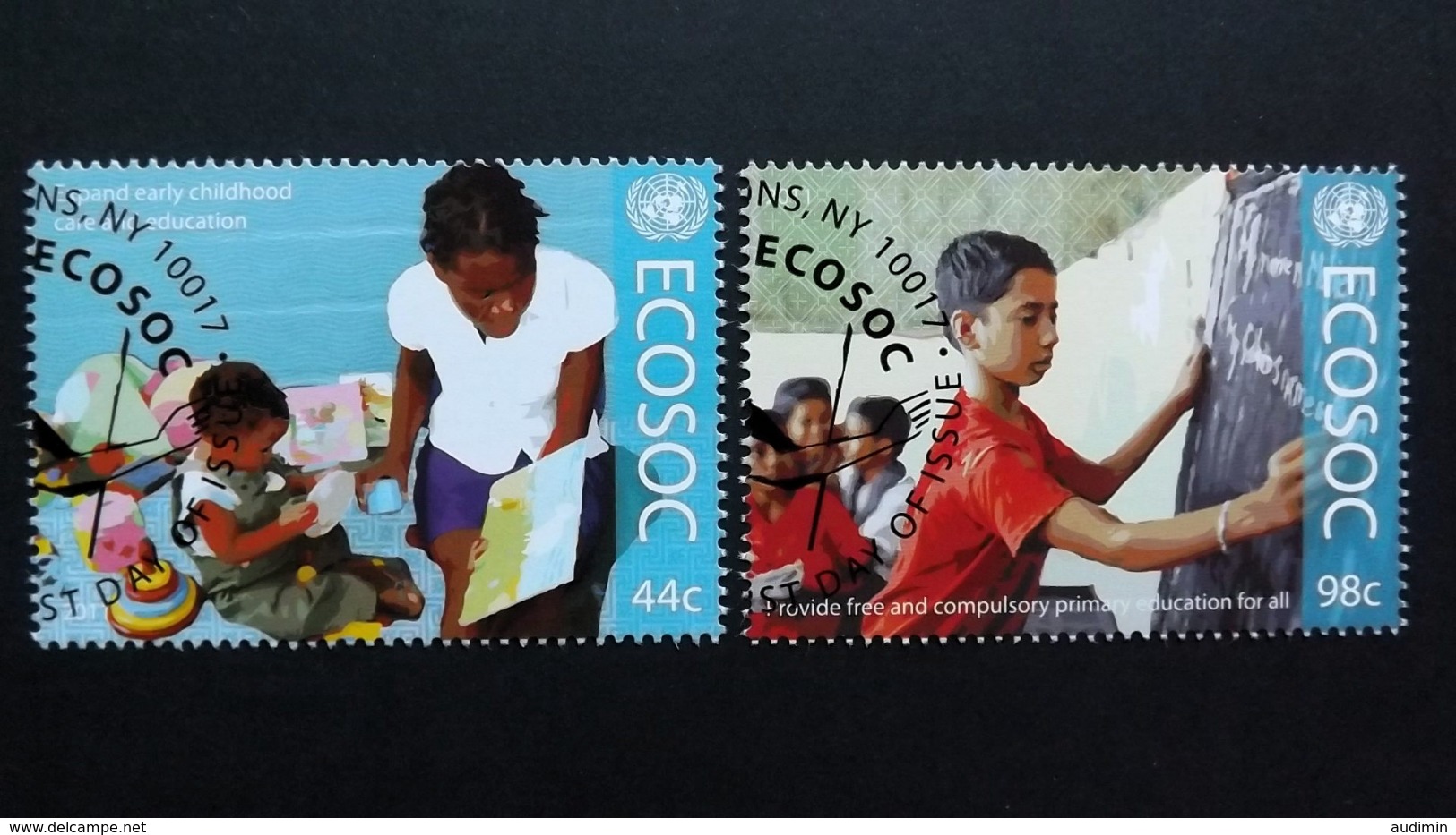 UNO-New York 1275/6 Oo/ESST, Wirtschafts- Und Sozialrat Der Vereinten Nationen (ECOSOC): Bildungsziele - Used Stamps