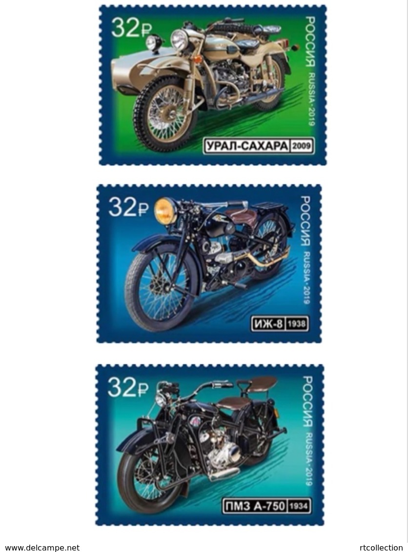 Russia 2019 Block Soviet Russian Domestic Motorcycles Bike History Motorcycle Motorbikes Motorbike Transport Stamps MNH - Other & Unclassified