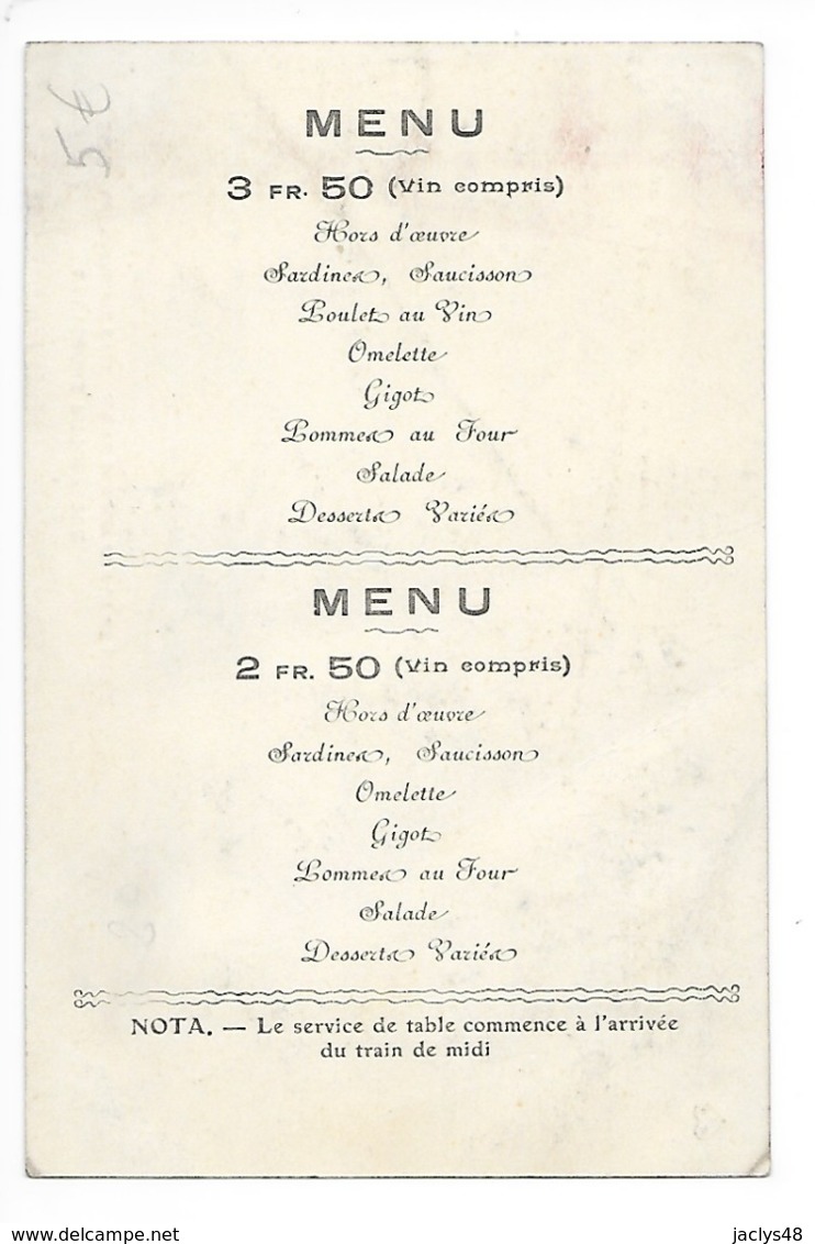 Le Restaurant De La Gare Au Sommet Du Puy De Dôme  ( Cpa 63) Avec Menus Au Dos  -   L 1 - Other & Unclassified