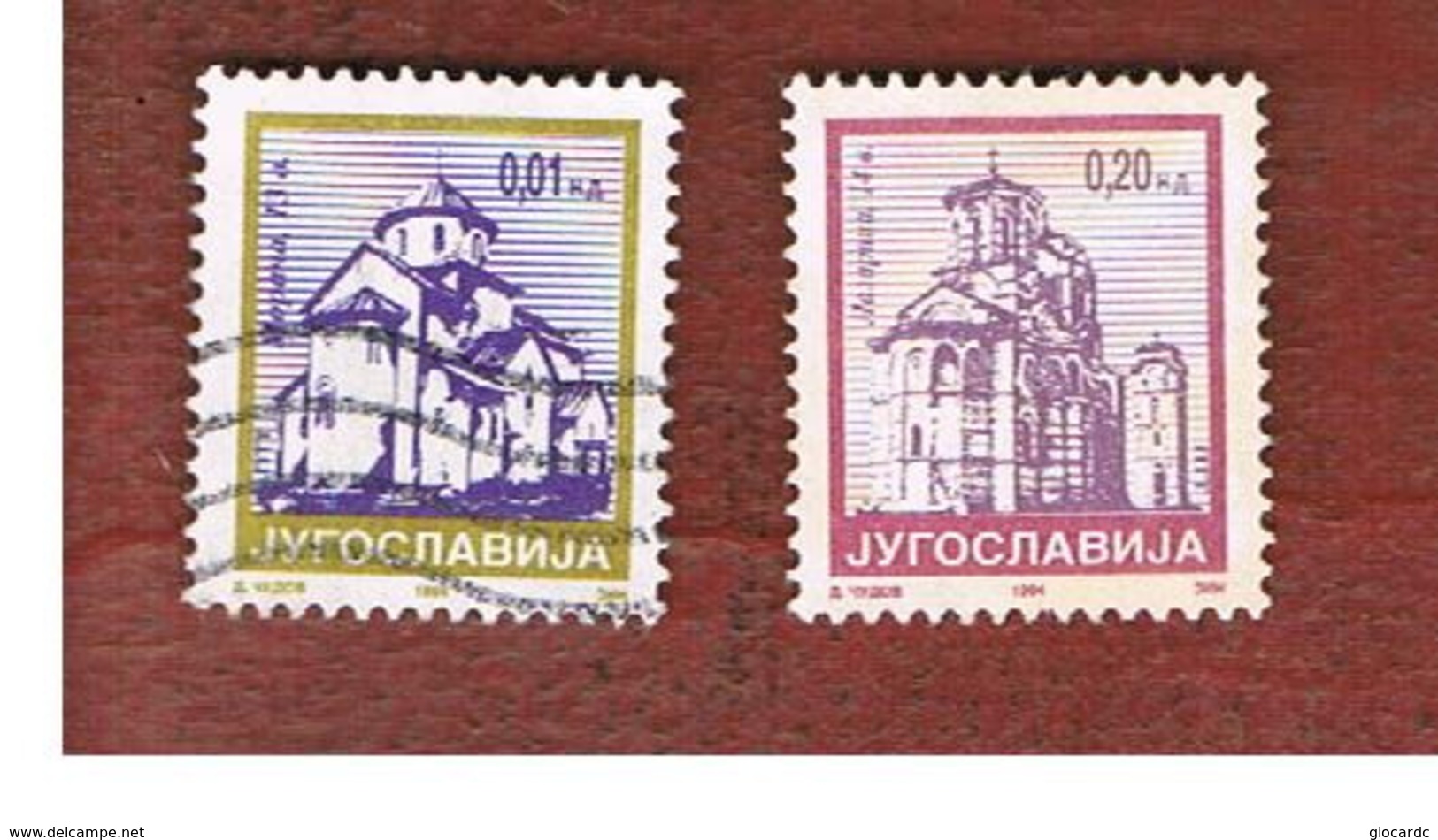 JUGOSLAVIA (YUGOSLAVIA)   - SG 2927.2928  -    1994  CHURCHES  -  USED - Gebraucht