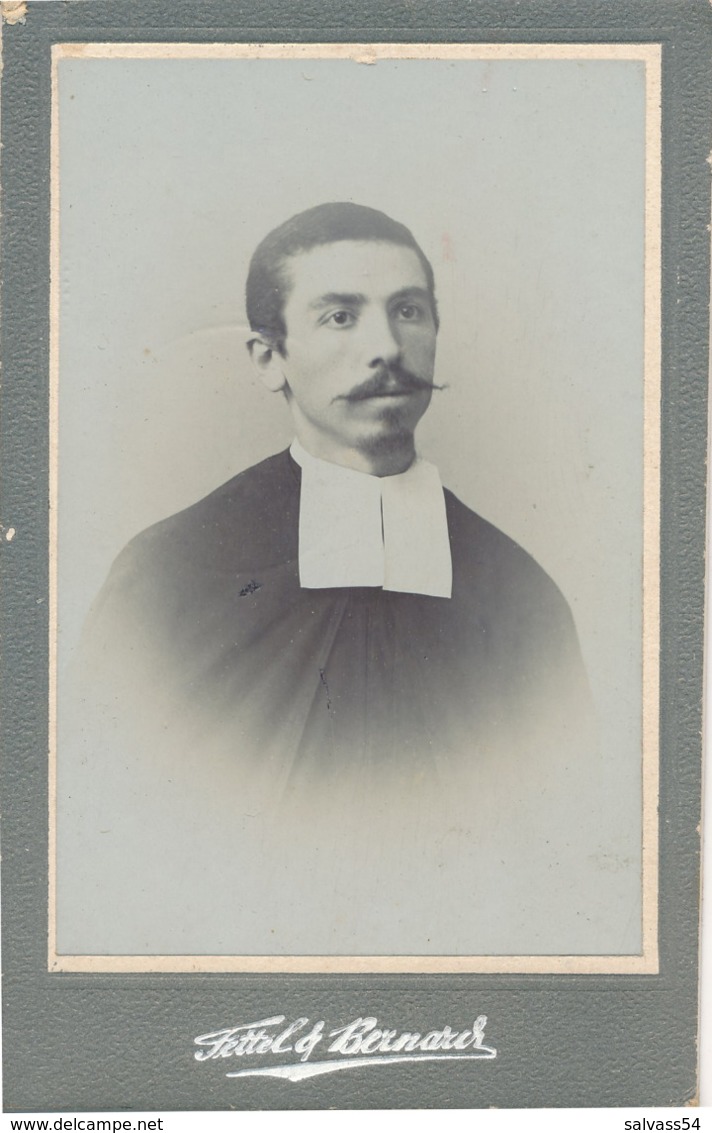 CDV - Portrait D'un Prêtre Ou Pasteur Par FETTEL & BERNARD à Alexandrie (Egypte) - Ca 1900 - Recto/verso - Anciennes (Av. 1900)