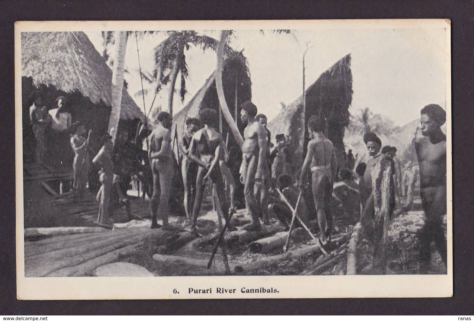 CPA Nouvelle Guinée Papouasie Océanie Cannibale Cannibals Ethnic écrite - Papua-Neuguinea