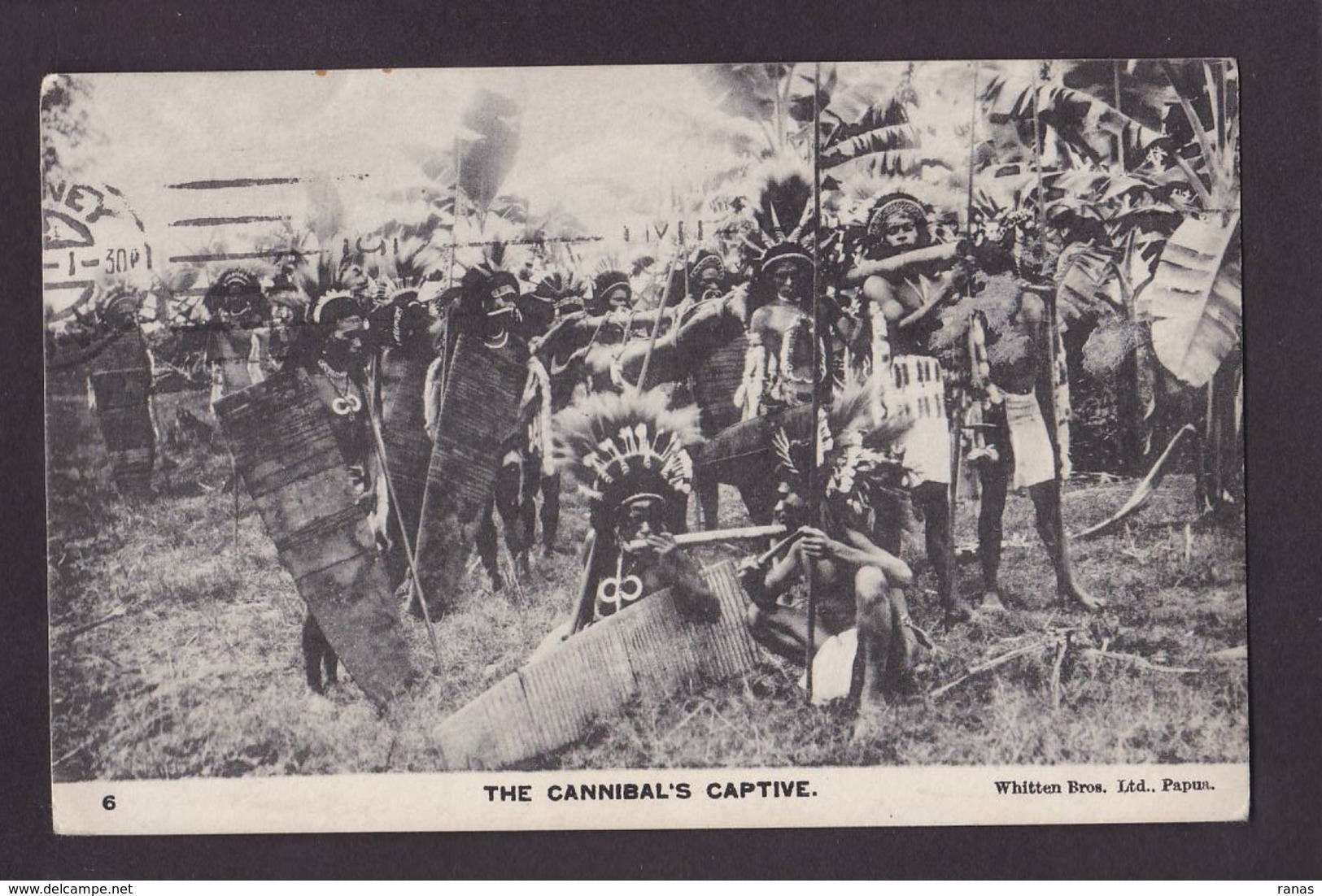 CPA Nouvelle Guinée Papouasie Océanie Cannibale Cannibals Ethnic Circulé - Papouasie-Nouvelle-Guinée