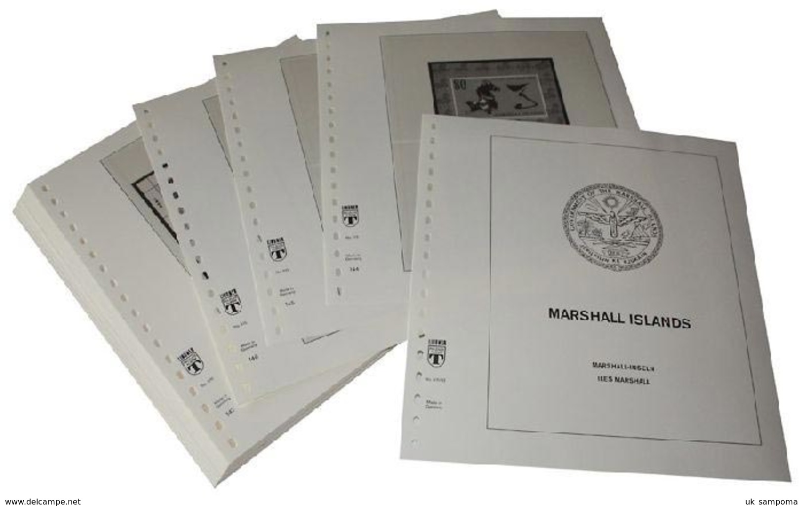 Lindner 515-02 Marshall Islands - Illustrated Album Pages Year 2002-2008 - Pre-printed Pages