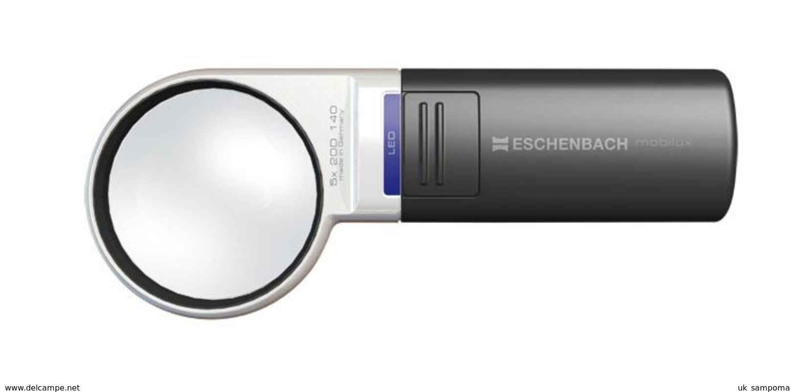Lindner 7121 Eschenbach Illuminated Pocket Magnifier With LED - 5x - Stamp Tongs, Magnifiers And Microscopes
