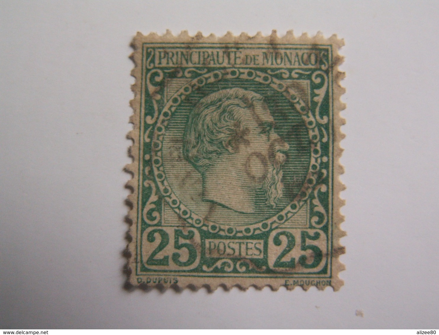 TP MONACO  1883 / CHARLES  III  -  25 C. Vert  - Oblitéré  - - ...-1885 Prephilately