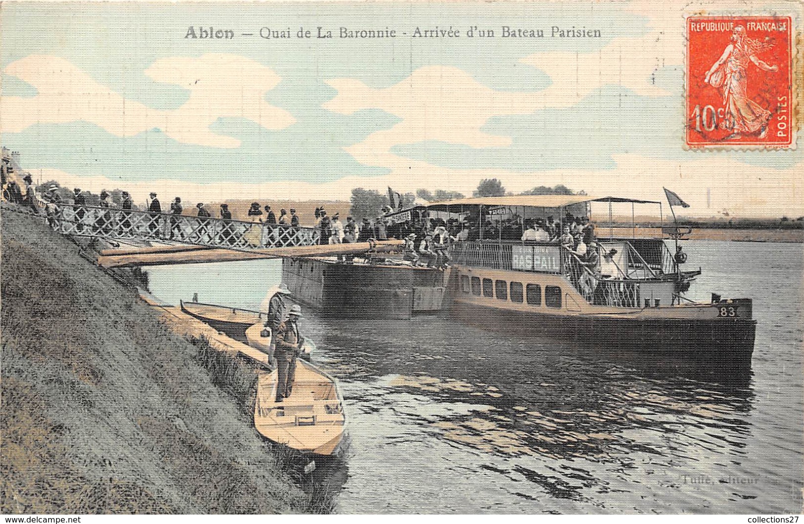 94-ABLON- QUAI DE LA BARONNIE, ARRIVEE D'UN BÂTEAU PARISIEN - Ablon Sur Seine