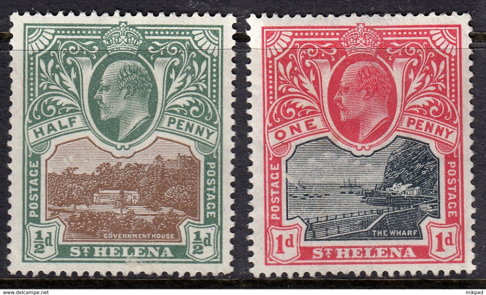 St Helena 1903 1/2d & 1d SG55-56 - Unused/mint - Saint Helena Island