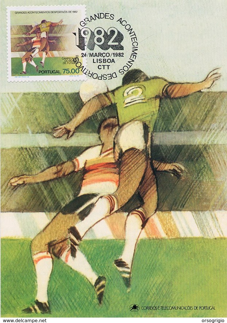 PORTOGALLO - Maximum FDC - CAMPIONATO DEL MONDO CALCIO - FUTEBOL - 1982 – Espagne