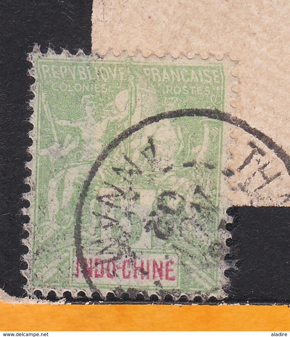 1902 - Enveloppe De Thai Binh, Annam Vers Albi, Tarn, France Via Haiphong, Tonkin - Affrt 15 C Groupe - Lettres & Documents