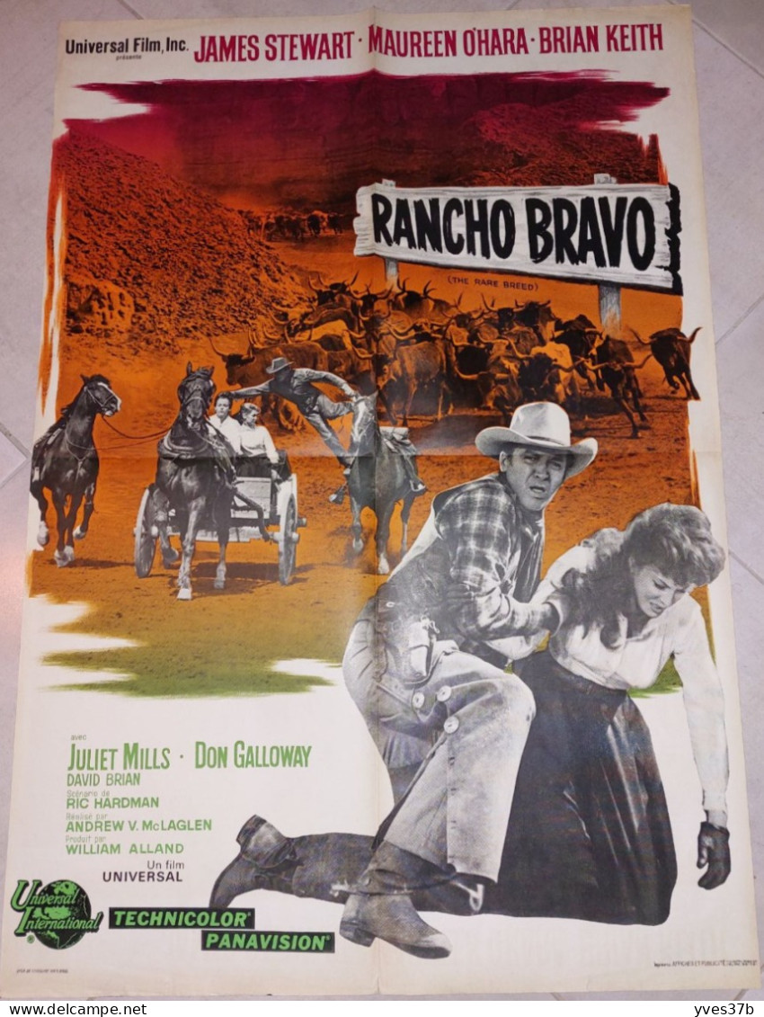 "Rancho Bravo" James Stewart, M. Ohara...1966 - Affiche 60x80 - TTB - Affiches & Posters