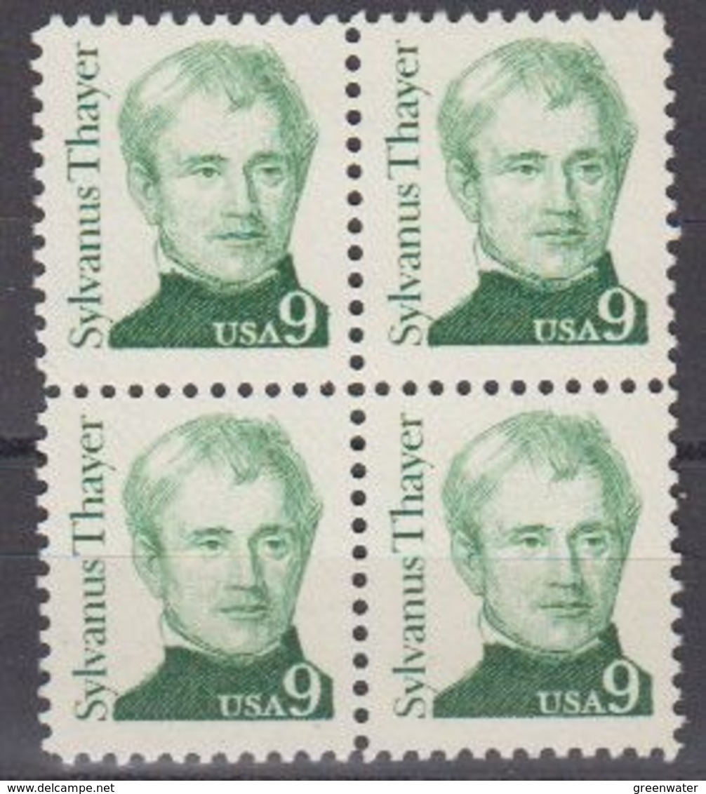 USA 1985 Sylvanus Thayer 1v Bl Of 4 ** Mnh (45087G) - Ongebruikt