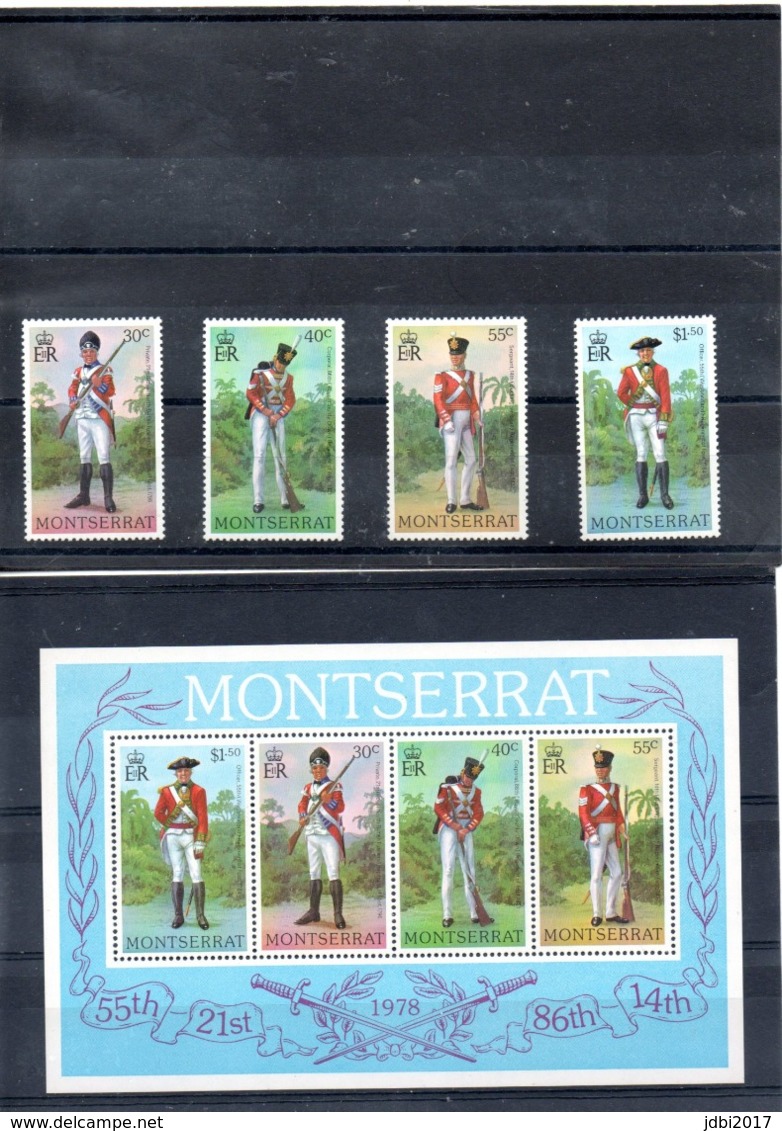 Montserrat Nº 394-97 + H.B. 17, Serie Completa En Nuevo 8 € - Militares