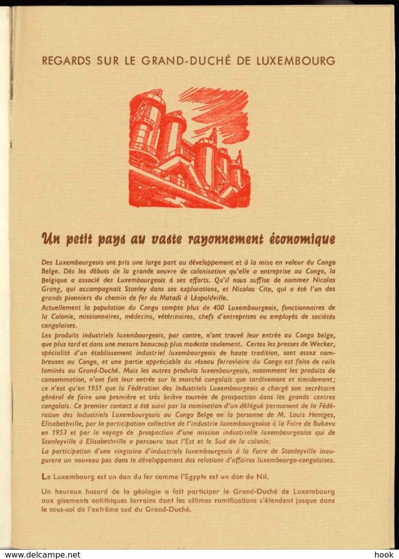 Brochure De Promotion "Luxembourg Au Service Du Congo" (années 50). - Autres & Non Classés