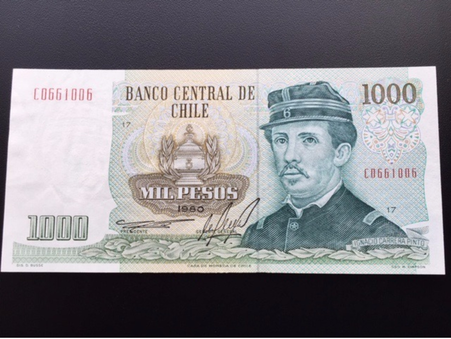 CHILE P154 1000 PESOS 1980 UNC - Cile