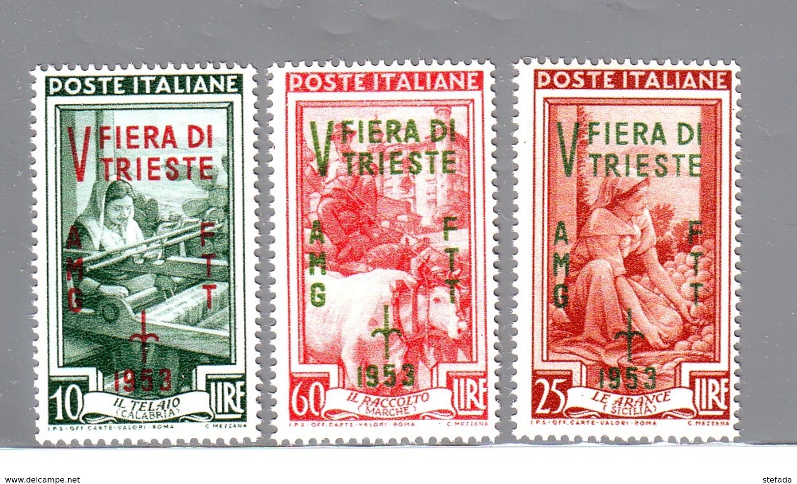 TRIESTE A   1953  FIERA DI TRIESTE   CAT. SASSONE 178/180 NUOVA   MNH** - Nuovi