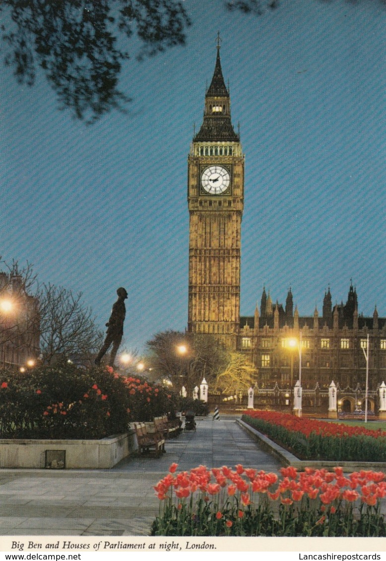 Postcard Big Ben And Houses Of Parliament At Night London My Ref  B23864 - Houses Of Parliament