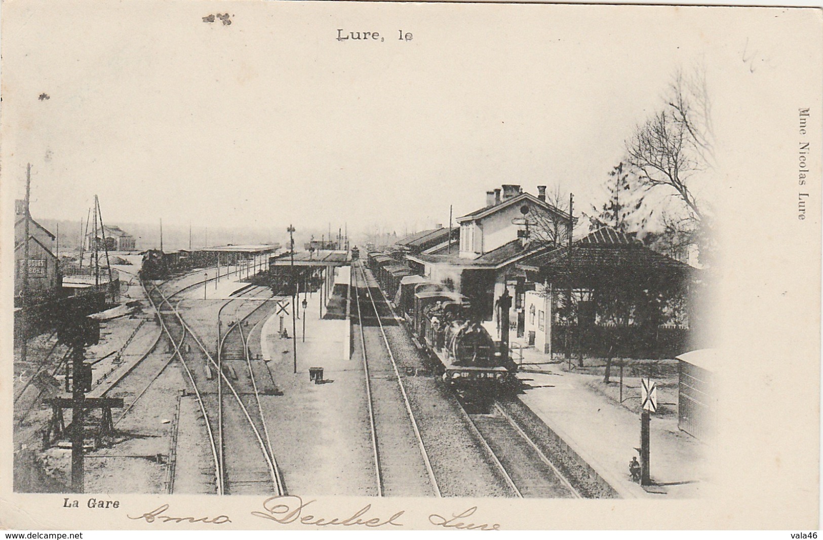 70 LURE   HAUTE SAONE    BELLE CPA    LA  GARE - Lure