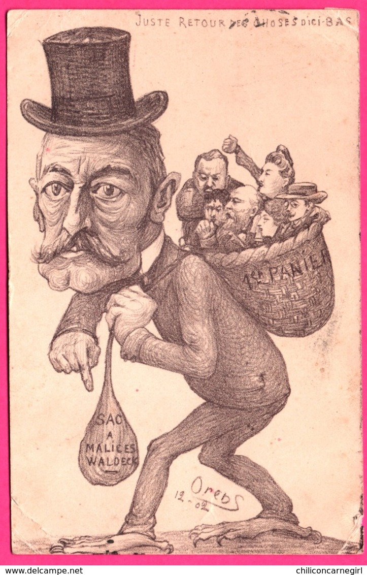 ORENS - Adressé Au Sénateur WALDECK Juste Retour Des Choses D'ici Bas - Panier Sac à Malices Waldeck - PARIS SENAT 1903 - Orens