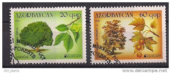 2011 Azerbaijan Aserbaidschan Set . Used  Europa : Der Wald - 2011