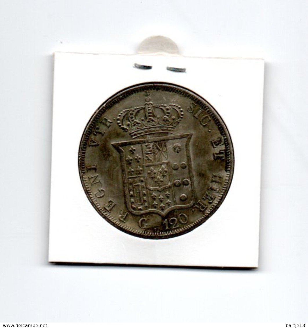 ITALIAN STATES NAPELS 120 GRANA 1854 TYPE COIN SCARCE - NOT ORIGINAL - - Naples & Sicile