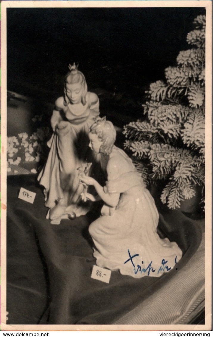 ! Foto Ansichtskarte Porzellanfiguren, Märchen Froschkönig, Selb, 1954, Porcellaine - Selb