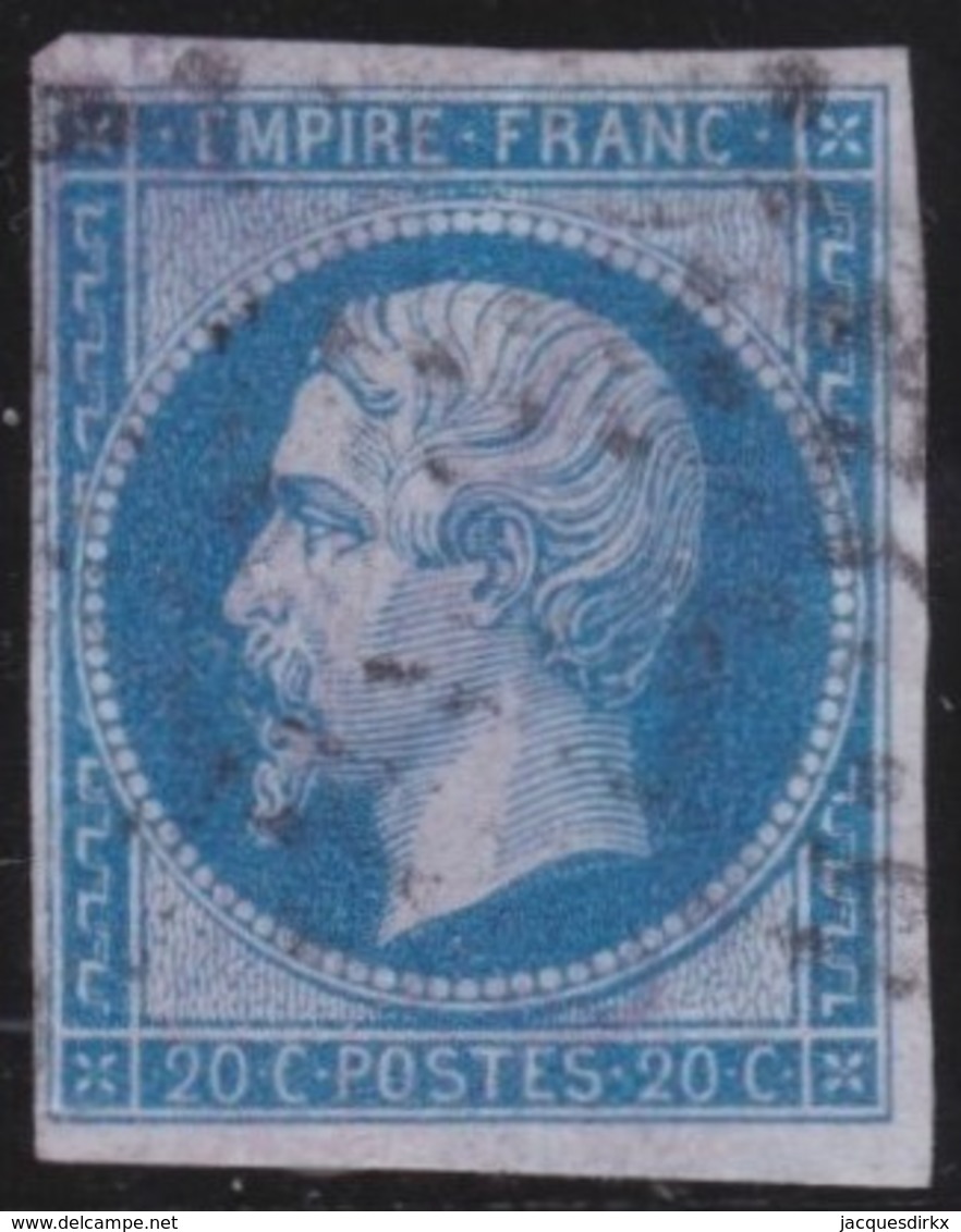 France       .    Yvert    .    14e  (2 Scans)      .         O      .      Oblitéré - 1853-1860 Napoleon III