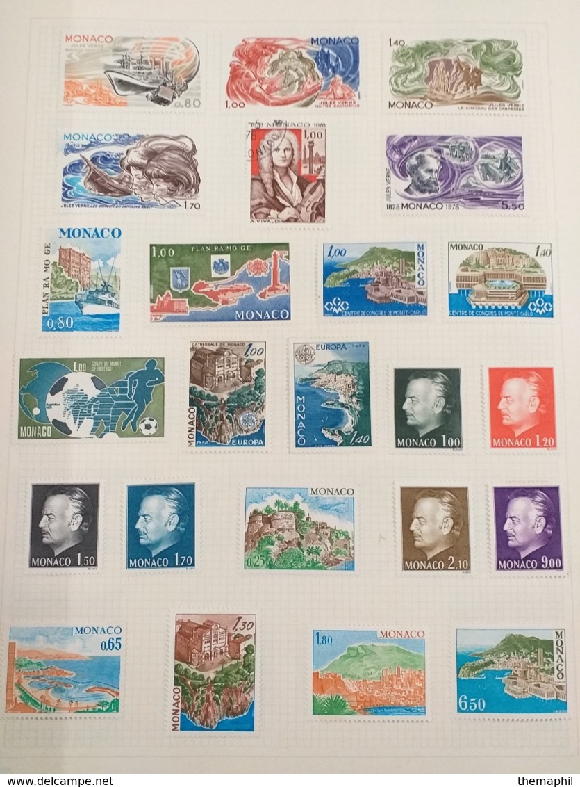 lot n° TH.1080 MONACO collection neufs * ( certains collés ) ou obliteres