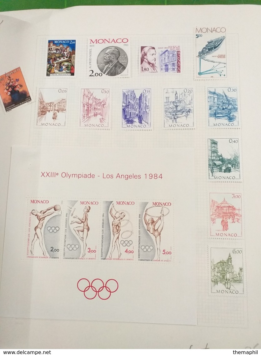 lot n° TH.1080 MONACO collection neufs * ( certains collés ) ou obliteres