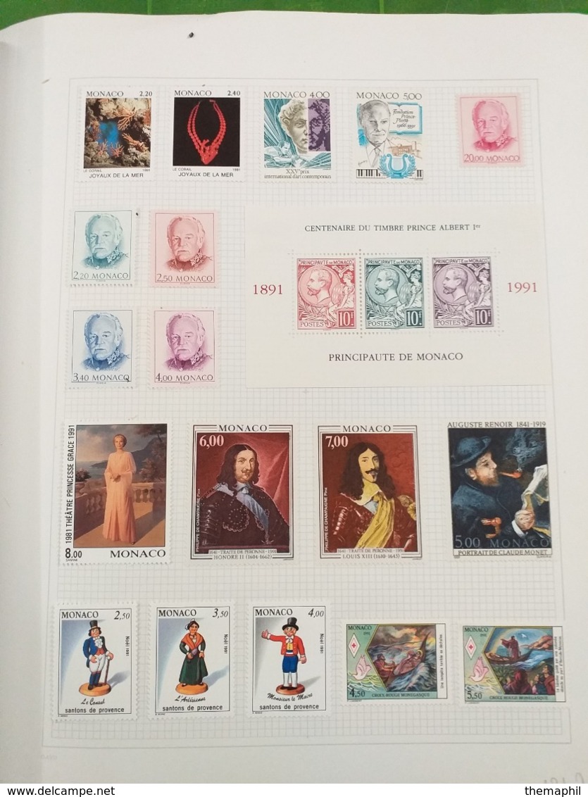 lot n° TH.1080 MONACO collection neufs * ( certains collés ) ou obliteres