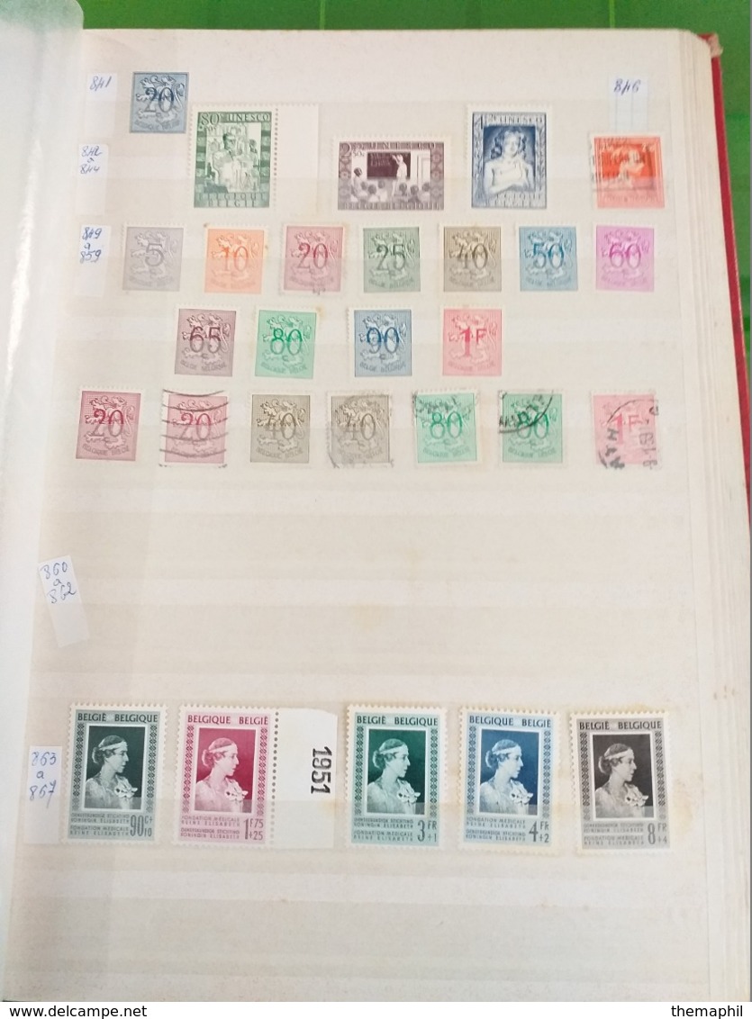 lot n° TH.1077 BELGIQUE un gros classeur neufs * / ** ou obl.