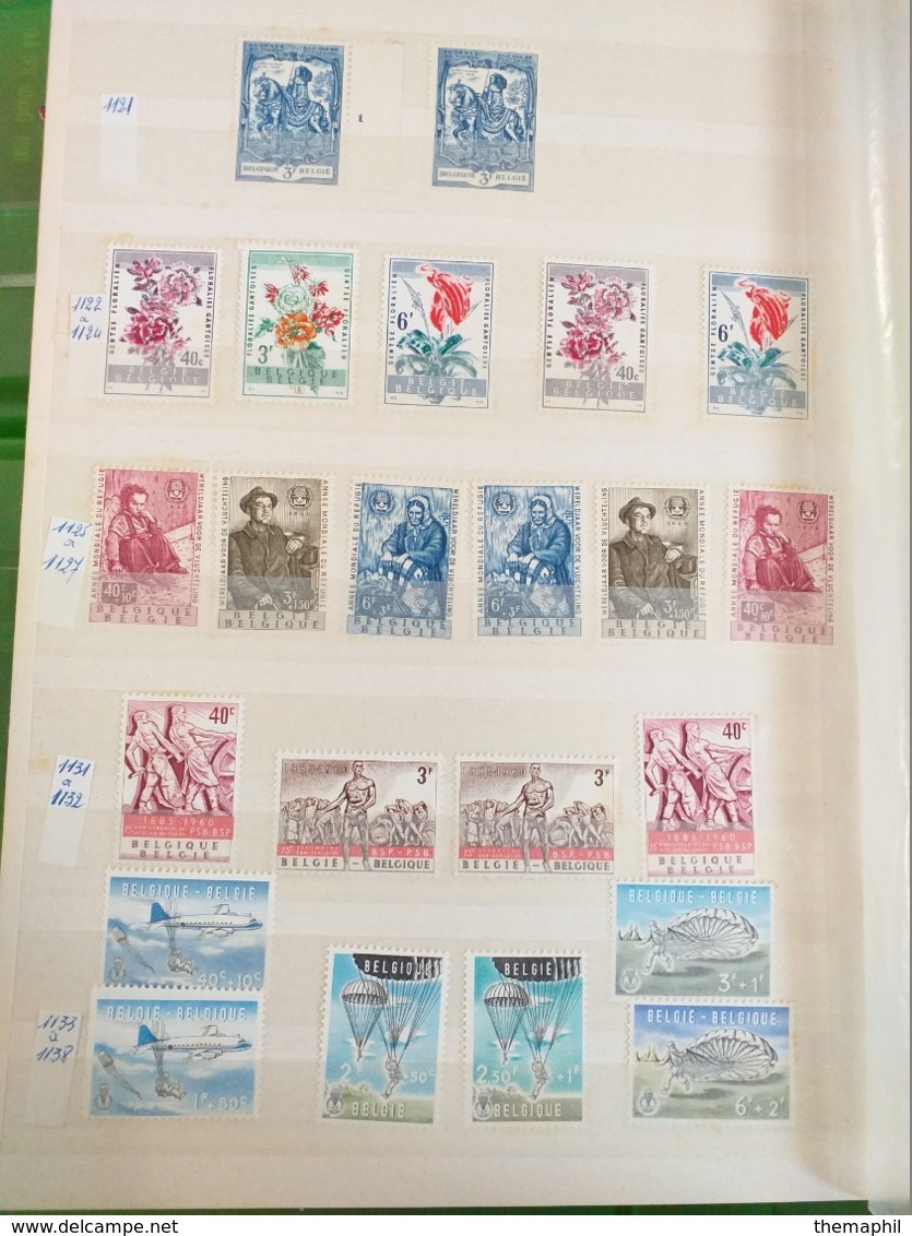 lot n° TH.1077 BELGIQUE un gros classeur neufs * / ** ou obl.