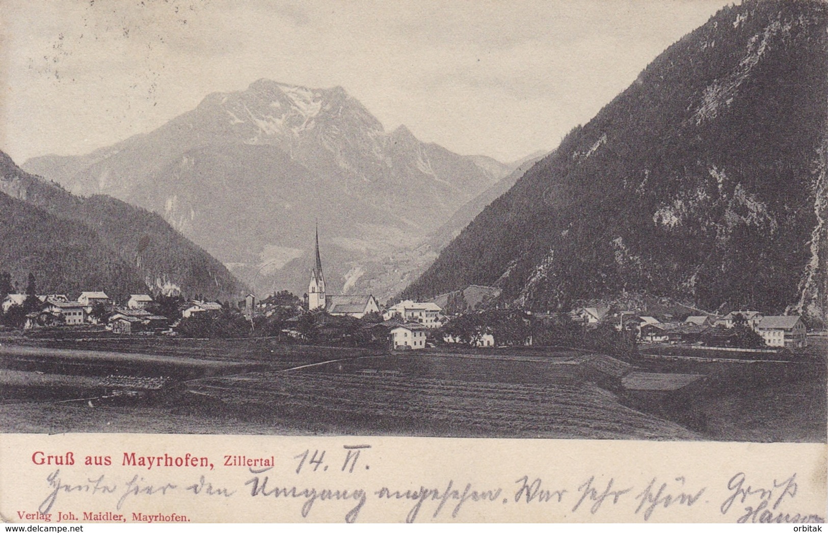 Mayrhofen * Gesamtansicht, Tirol, Alpen * Österreich * AK1699 - Zillertal