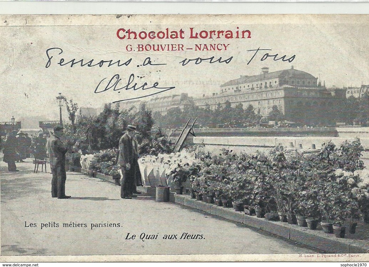 2020 - SEINE - 75 - PARIS - Les Petits Métiers Parisiens - Le Quai Aux Fleurs - Pub Chocolat Lorrain - Petits Métiers à Paris