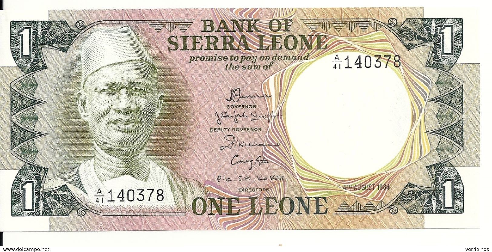 SIERRA LEONE 1 LEONE 1984 UNC P 5 E - Sierra Leone