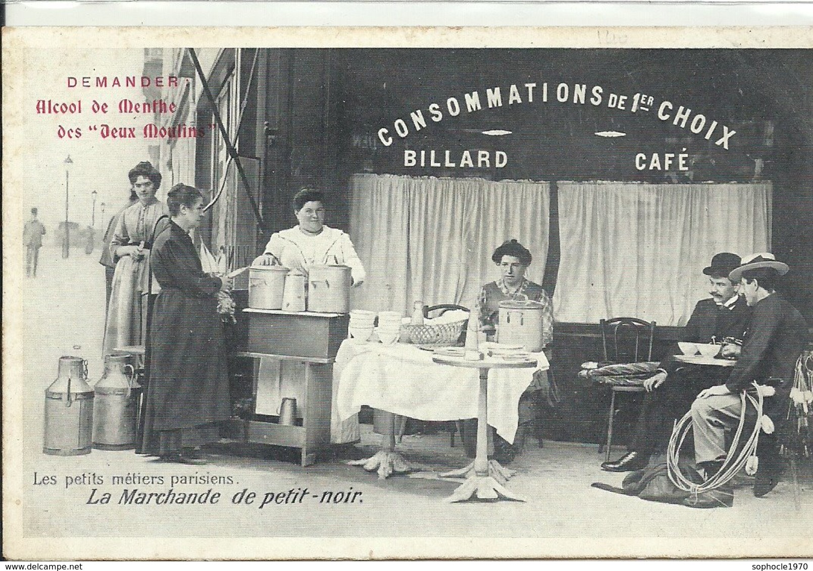 2020 - SEINE - 75 - PARIS - Les Petits Métiers Parisiens - Marchande De Petit Noir T Pub Alcool De Menthe - Petits Métiers à Paris