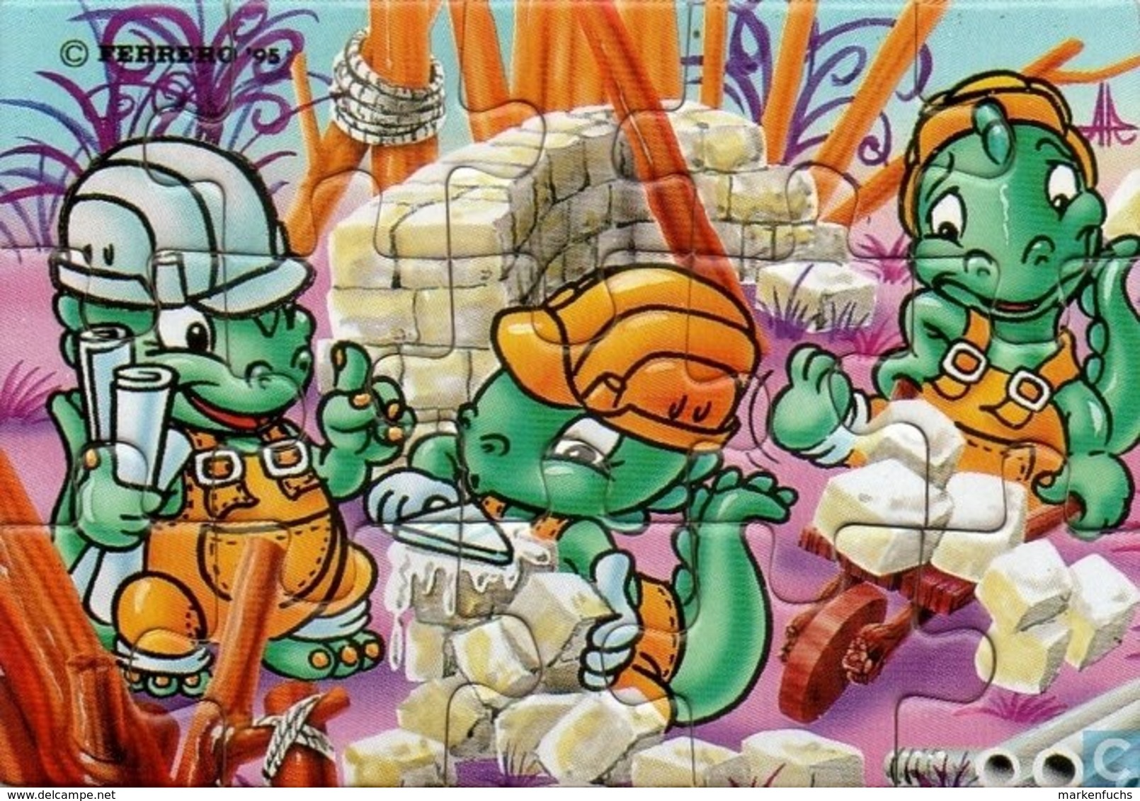 Die Dabsy Dinos 1994 / Puzzle Links Oben - Ü-Ei