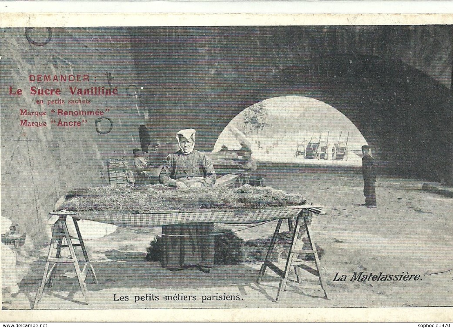 2020 - SEINE - 75 - PARIS - Les Petits Métiers Parisiens - La Matelassière - Pub Sucre Vanilliné - Petits Métiers à Paris