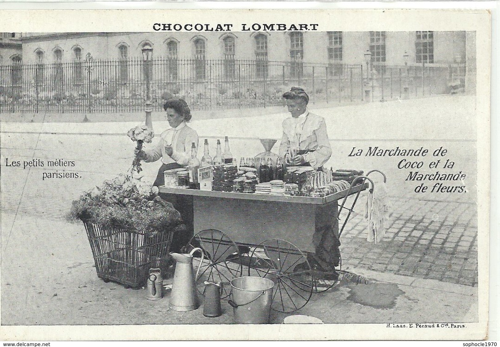 2020 - SEINE - 75 - PARIS - Les Petits Métiers Parisiens - Marchande De Coco Et Marchande De Fleurs - Chocolat Lombart - Petits Métiers à Paris