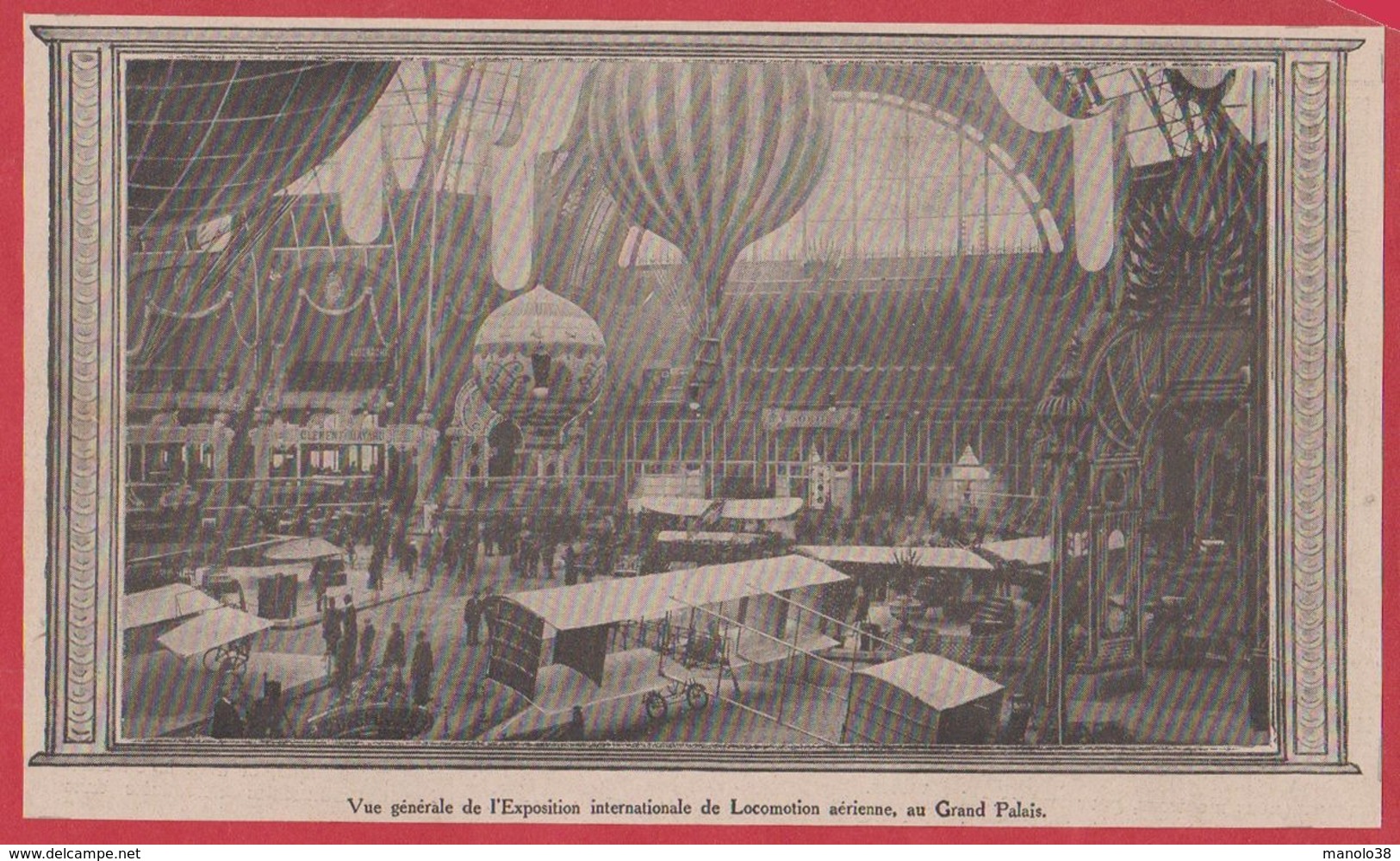 Vue Général De L'Exposition Internationale De Locomotion Aérienne, Au Grand Palais. Paris. 1909. - Documents Historiques