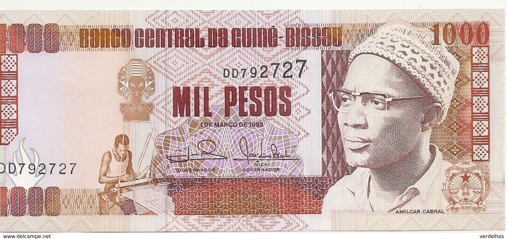 GUINEE-BISSAU 1000 PESOS 1993 UNC P 13 B - Guinea–Bissau