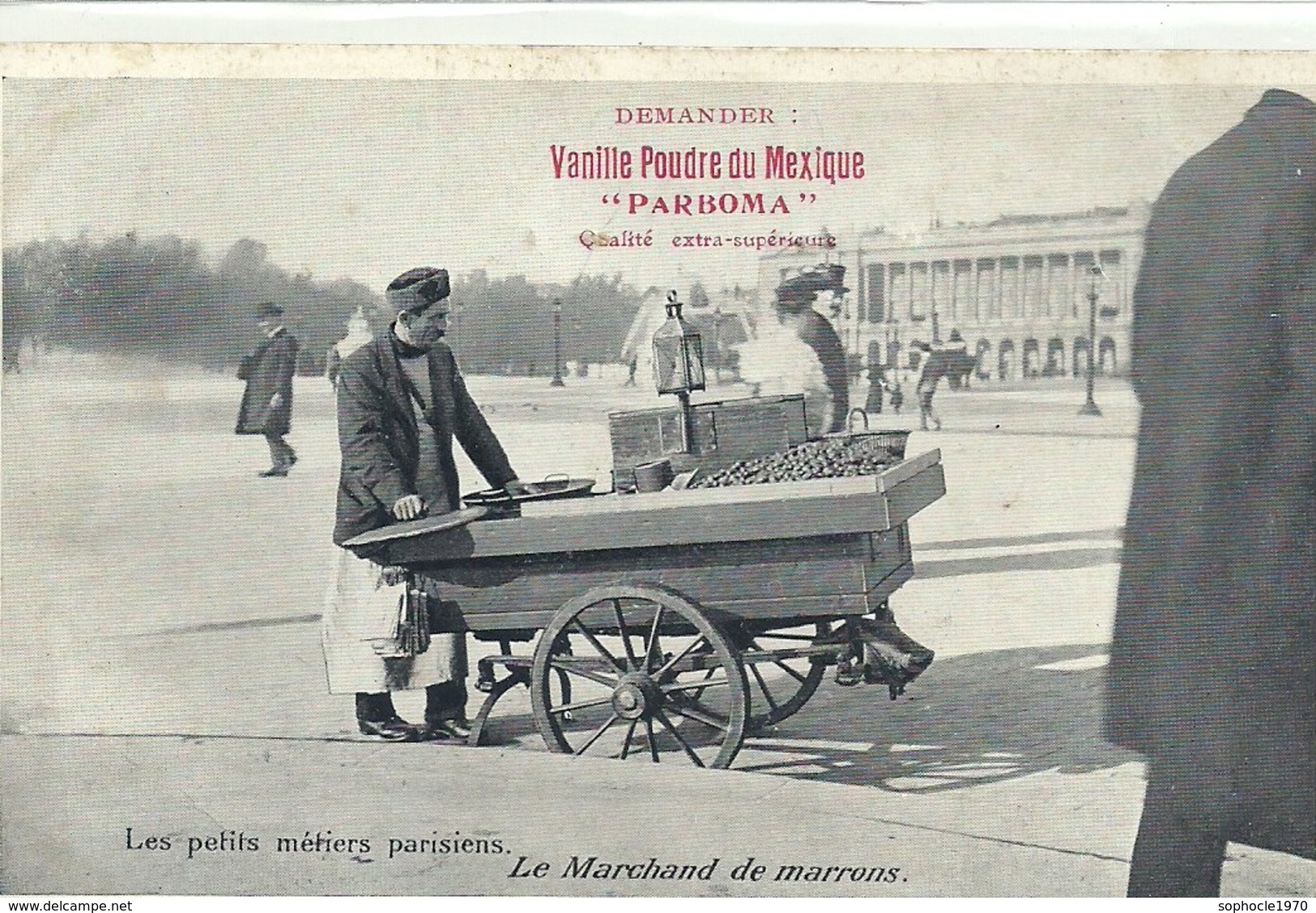 2020 - SEINE - 75 - PARIS - Les Petits Métiers Parisiens - Le Marchand De Marrons - Pub Vaille Du Méxique - Petits Métiers à Paris