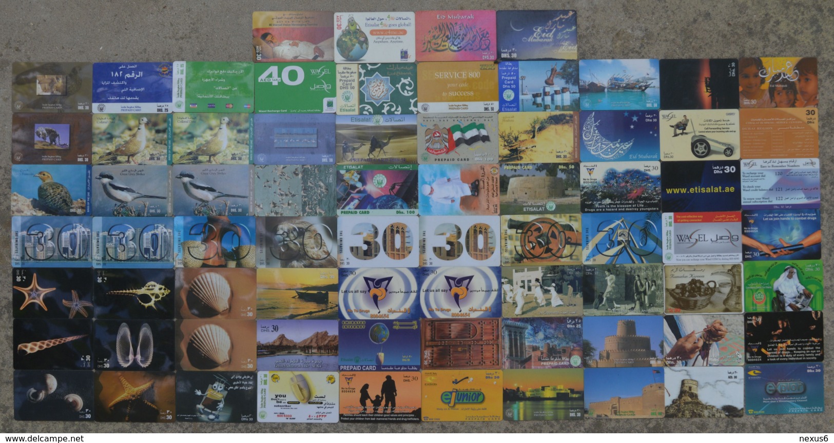 UAE - Collection Of 190 Different Various Cards, Chip - 92pcs, Tamura - 24pcs, Prepaids - 74pcs, All Used - Collezioni