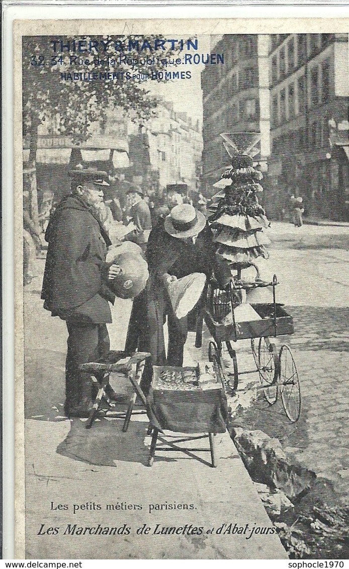 2020 - SEINE - 75 - PARIS - Les Petits Métiers Parisiens - Marchand De Lunettes Et D'abat Jours Pub Thierry Martin - Straßenhandel Und Kleingewerbe