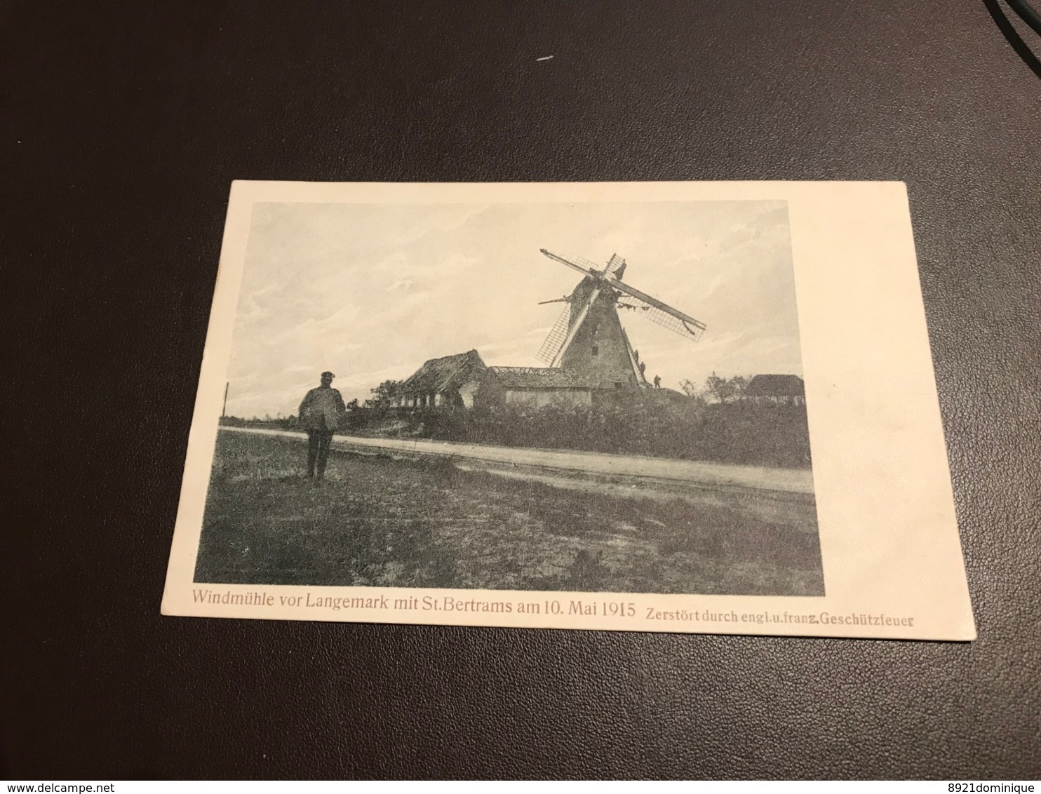 Langemark Windmühle (Mühle Mill Moulin Molen) Vor Langemark Mit St -bertrams 1915 - Feldpostkarte 1914-1918 - Langemark-Poelkapelle