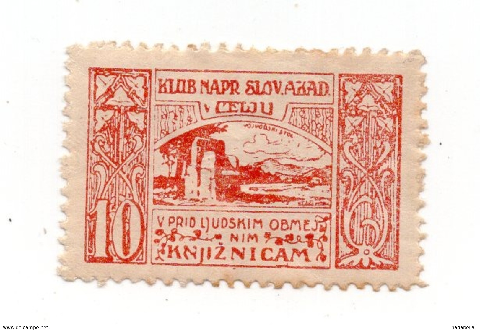 1920? SLOVENIA, CELJE, SLOVENIAN ACADEMIC CLUB, POSTER STAMP, , 4 X 2.7 Cm - Cinderellas